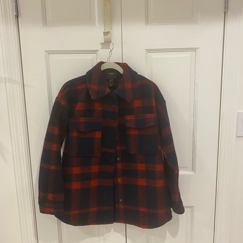 Forever 21 plaid shirt jacket - size S (fits like S-M)